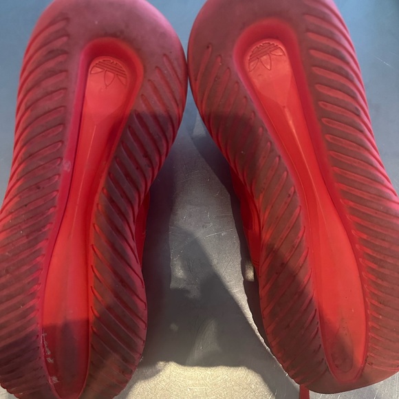 Red Adidas Tubular Gym Shoes - Picture 4 of 6